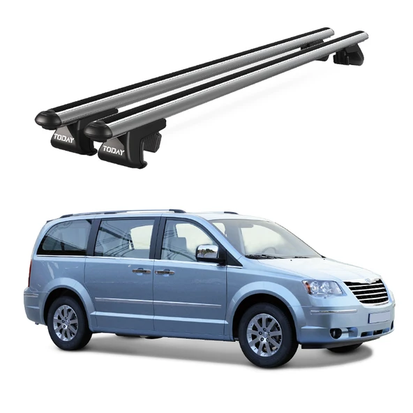 Venüs Chrysler Voyager (2006-2014) Uyumlu Gri Ara Atkı Port Bagaj Tavan Barı ürün görseli 1