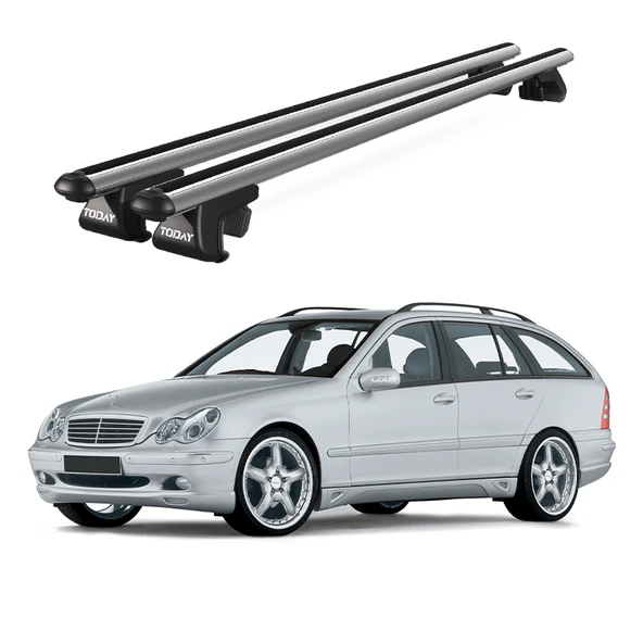 Venüs Mercedes-Benz C Series (S203) (2000-2007) Uyumlu Gri Ara Atkı Port Bagaj Tavan Barı ürün görseli 1