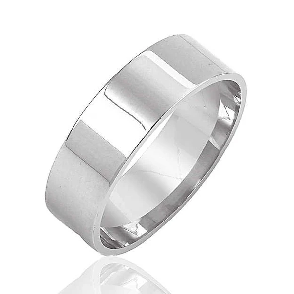 DMR Elegance Gümüş Rodyum Kaplama Alyans ürün görseli 1