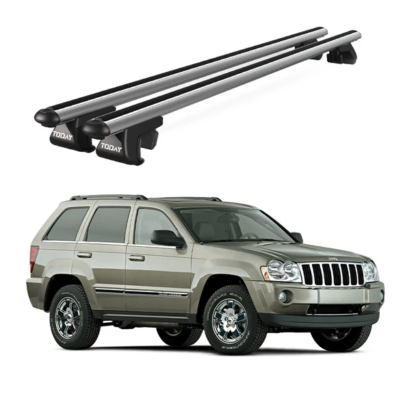 Venüs Jeep Grand Cherokee Limited (2005-2010) Uyumlu Gri Ara Atkı Port Bagaj Tavan Barı ürün görseli 1