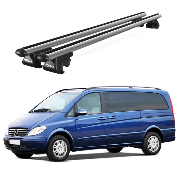 Venüs Mercedes-Benz Viano (W639) (2003-2014) Uyumlu Gri Ara Atkı Port Bagaj Tavan Barı ürün görseli 1