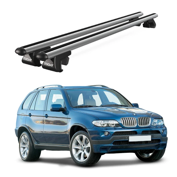 Venüs BMW X5 (E53) (2003-2007) Uyumlu Gri Ara Atkı Port Bagaj Tavan Barı ürün görseli 1