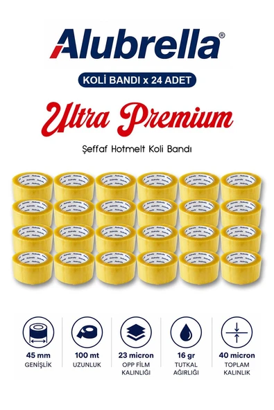 24 Adet 45 mm x 100 mt Ultra Premium Koli Bandı ürün görseli 1
