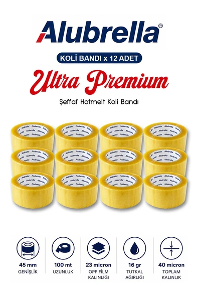 45 mm x 100 mt Ultra Premium Koli Bandı 12 Adet ürün görseli 1
