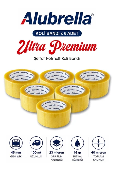 Ultra Premium Koli Bandı 6 Adet, 45 mm x 100 mt ürün görseli 1