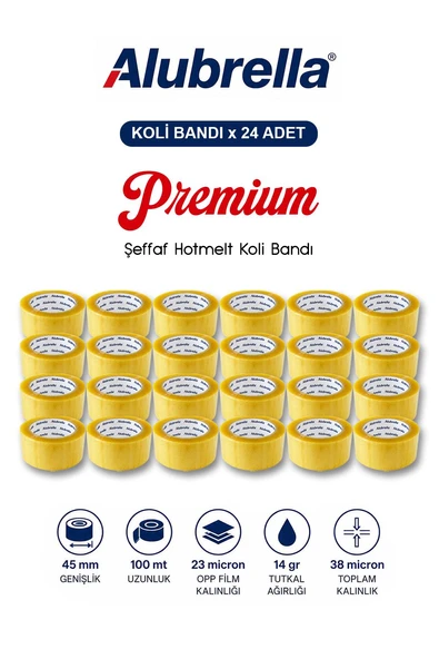 45 mm x 100 mt, 24 Adet Premium Koli Bandı ürün görseli 1