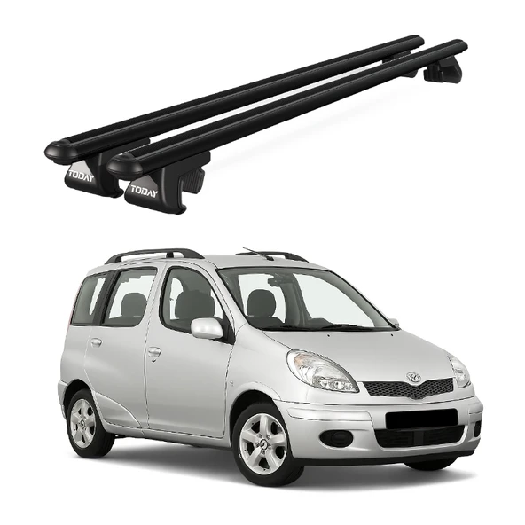 Venüs Toyota Yaris Verso MPV (2000-2005) Uyumlu Siyah Ara Atkı Port Bagaj Tavan Barı ürün görseli 1