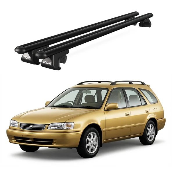 Venüs Toyota Corolla Station Wagon (1998-1999) Uyumlu Siyah Ara Atkı Port Bagaj Tavan Barı ürün görseli 1