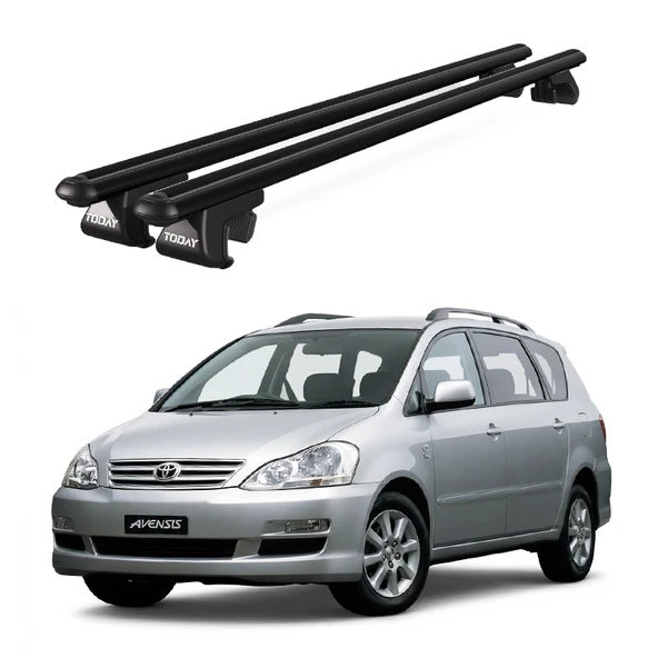 Venüs Toyota Avensis Verso (2001-2008) Uyumlu Siyah Ara Atkı Port Bagaj Tavan Barı ürün görseli 1