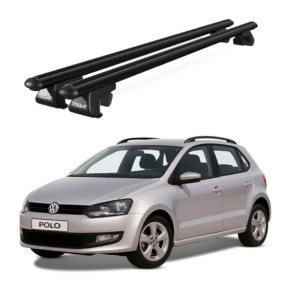Venüs Volkswagen Polo (2009-2017) Uyumlu Siyah Ara Atkı Port Bagaj Tavan Barı ürün görseli 1
