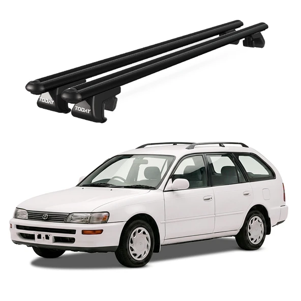 Venüs Toyota Corolla Station Wagon (1993-1997) Uyumlu Siyah Ara Atkı Port Bagaj Tavan Barı ürün görseli 1
