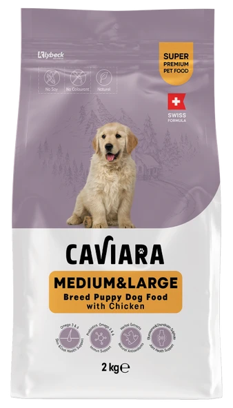 Caviara Tavuklu Orta & Büyük Irk Yavru Köpek Maması 2 kg ürün görseli 1