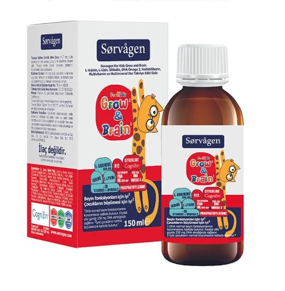 Sorvagen Grow Brain For Kids Sıvı 150 ml ürün görseli 1