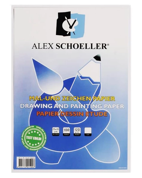 Alex Schoeller 25x35 cm Resim Kağıdı 100lü ürün görseli 1
