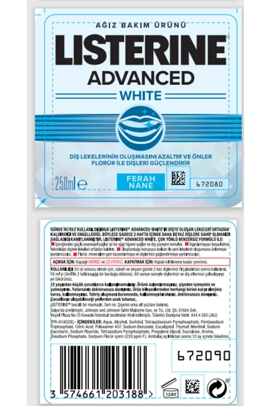 Advanced White Hafif Tat 250 ml - Resim 8