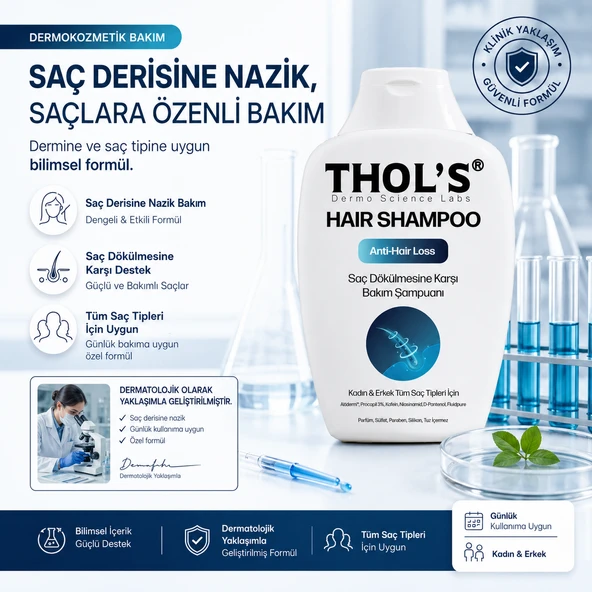 THOLS TB28 Saç Dökülmesine Karşı Bakım Şampuanı Tüm Saçlar ve Günlük Kullanım 300 ML ürün görseli 1