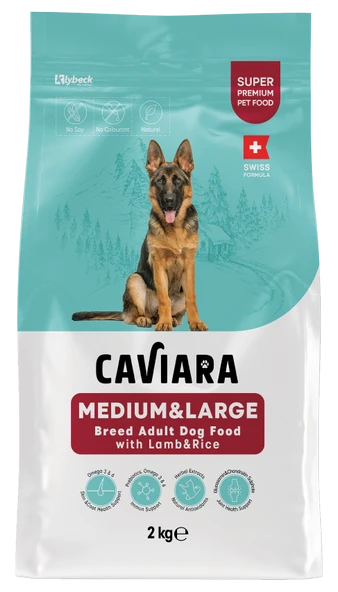 Caviara Kuzu Etli ve Pirinçli Orta & Büyük Irk Yetişkin Köpek Maması 2 kg ürün görseli 1