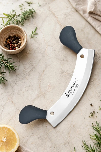 Sürmene Silver Serisi Pizza Börek Bıçağı Gri Sap Kıyma Salata Pide Mutfak Bıçak HDS-119 ürün görseli 1