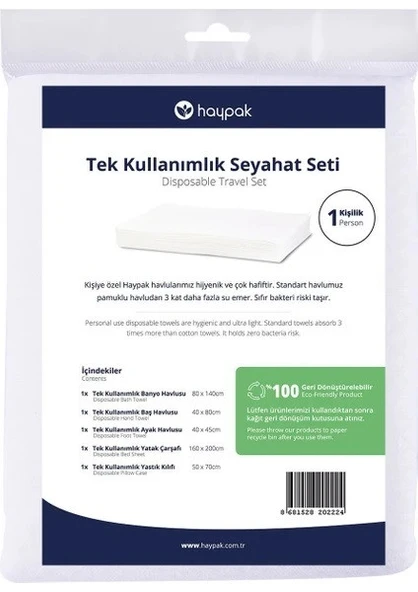 Haypak Çift Kişilik Seyahat Seti ürün görseli 1