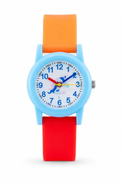 Unicorn Desenli Açık Mavi Kız Erkek Çocuk Kol Saati Analog Saat ST-304416 ürün görseli 1