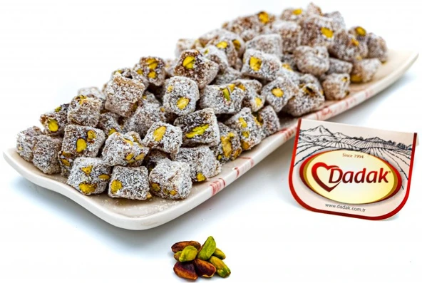 Dadak Lokum ve Kuruyemiş Çifte Kavrulmuş Antep Fıstıklı Mini Lokum 200Gram ürün görseli 1