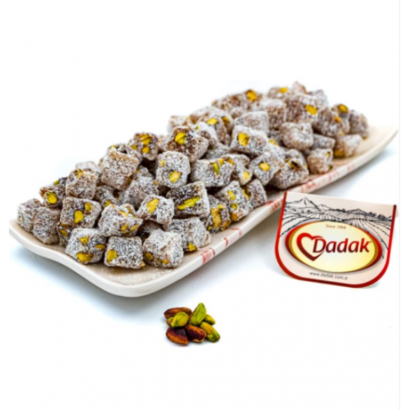 Dadak Lokum ve Kuruyemiş Çifte Kavrulmuş Antep Fıstıklı Mini Lokum 1Kg ürün görseli 1