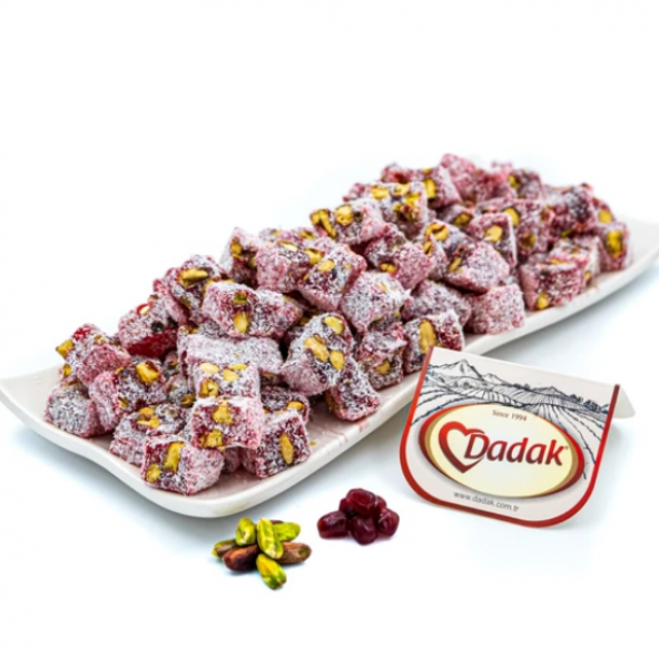 Dadak Lokum ve Kuruyemiş Nar Aromalı Antep Fıstıklı Mini Lokum ürün görseli 1