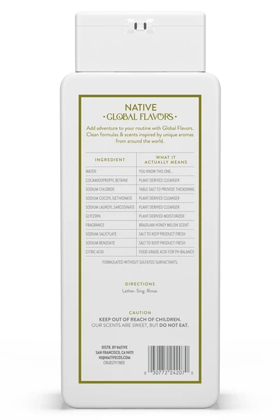 Native Brazilian Honey Melon Duş Jeli 532ML - Resim 2