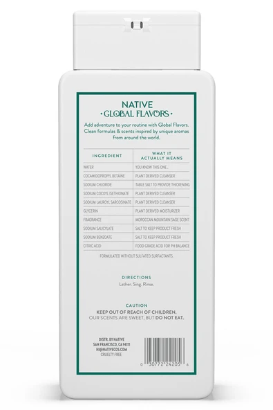 Native Moroccan Mountain Sage Duş Jeli 532ML - Resim 2
