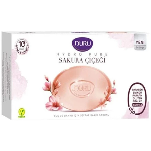 Duru Hydro Pure Sakura Çiçeği Sabun 2x135 270 gr ürün görseli 1