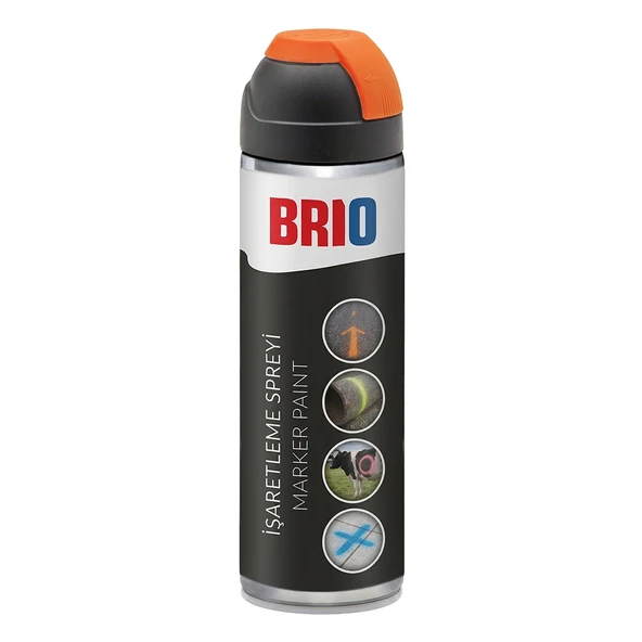 Brio İşaretleme Spreyi Endüstriyel 500 Ml Turuncu ürün görseli 1