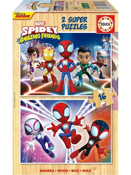Educa 2x16 Parça Cars 3 Ahşap Çocuk Puzzle ürün görseli 1