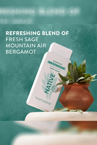 Native Moroccan Mountain Sage Duş Jeli 532ML - Resim 3