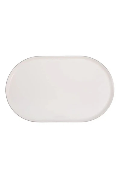 Porland Chopin Platin Oval Kayık Tabak 32cm Tekli ürün görseli 1