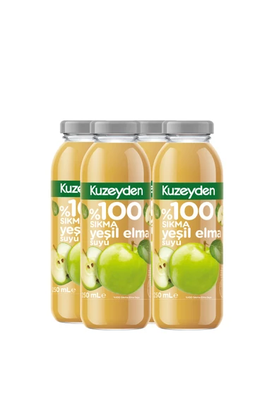 %100 Sıkma Yeşil Elma Suyu (4x250ml) ürün görseli 1