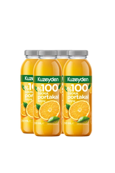 %100 Sıkma Portakal Suyu (4x250ml) ürün görseli 1