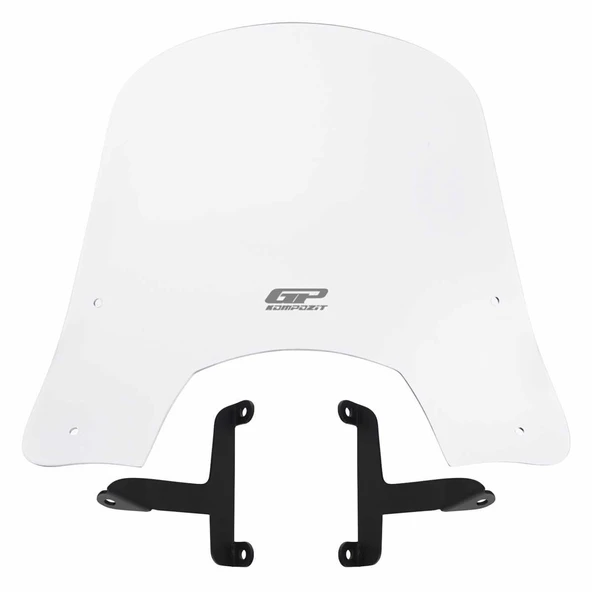 GP Kompozit Scooter Universal Kısa Ön Cam Şeffaf - Resim 2