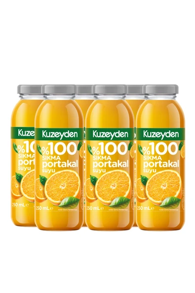 %100 Sıkma Portakal Suyu (6x250ml) ürün görseli 1