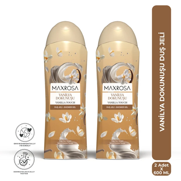 Maxrosa Vanilya Duş Jeli 600 ml x 2 Adet ürün görseli 1