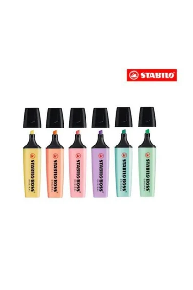 Stabilo Boss Original Pastel Renkler 6'lı Set ürün görseli 1