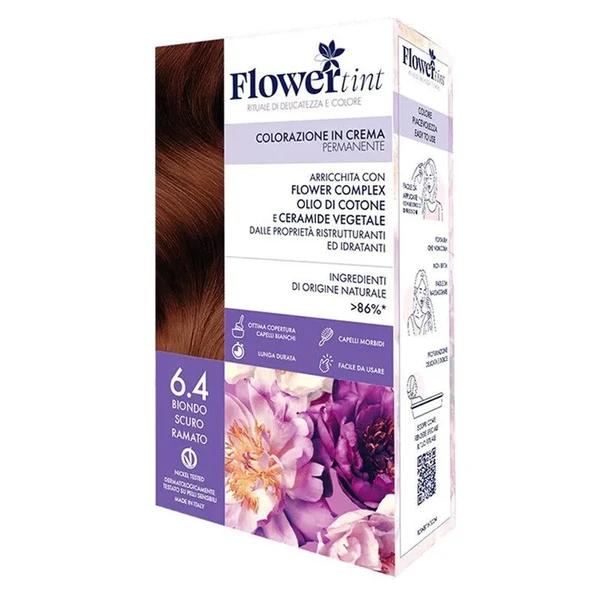FLOWERTİNT COLORAZİONE IN CREMA SAÇ BOYAMA KİTİ 6.4 KOYU KUMRAL SARIŞIN ürün görseli 1