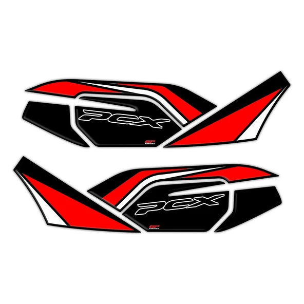 GP Kompozit Honda PCX 125 2021-2024 Uyumlu Yan Alt Ayak Pad Kırmızı ürün görseli 1