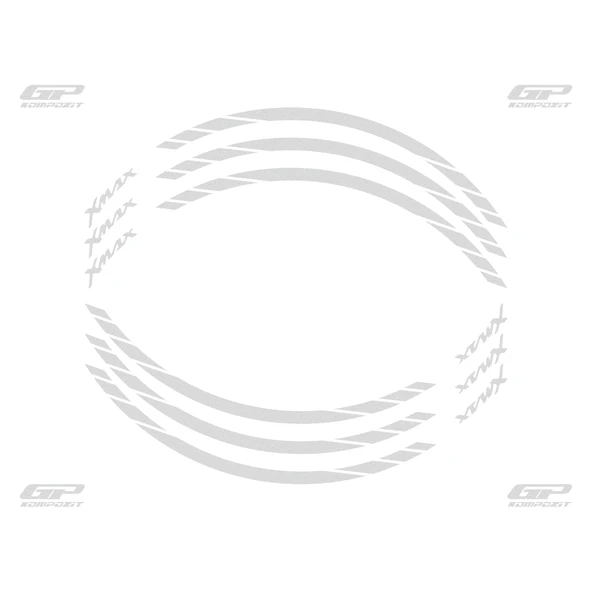 Yamaha XMAX 2004-2022 Uyumlu Jant Şeridi Reflektif Gri