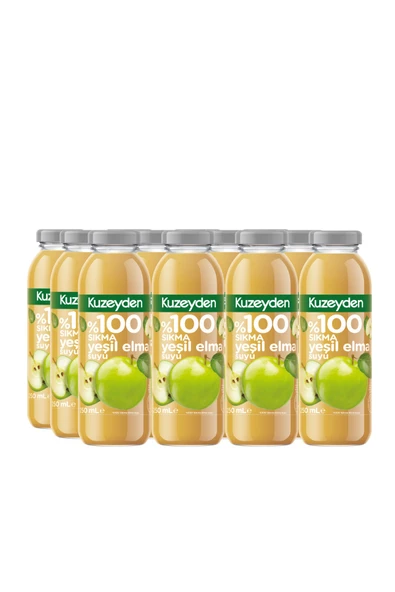 %100 Sıkma Yeşil Elma Suyu (12x250ml) ürün görseli 1