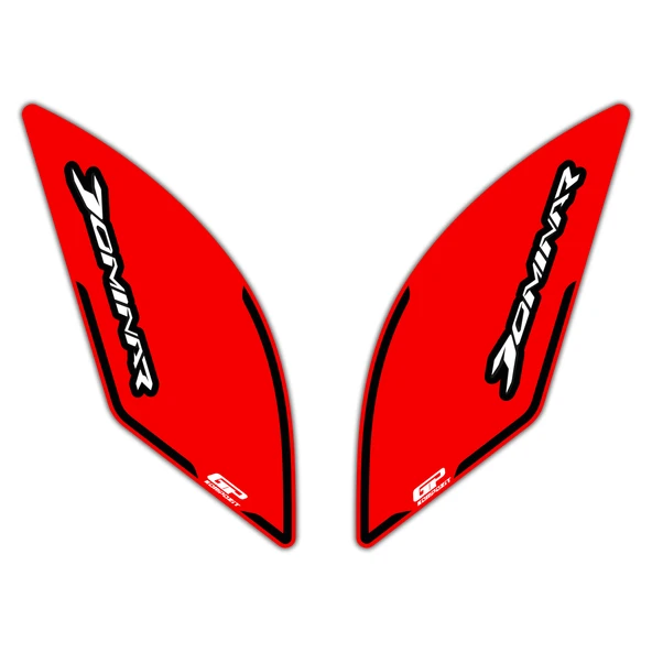 GP Kompozit Bajaj Dominar 250 / 400 2017-2024 Uyumlu Yan Pad Kırmızı ürün görseli 1