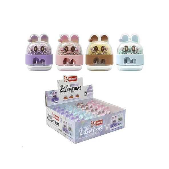 Mikro MK-4065 Bubblebu Çift Biçakli Kalemtiraş - 24 Adet ürün görseli 1