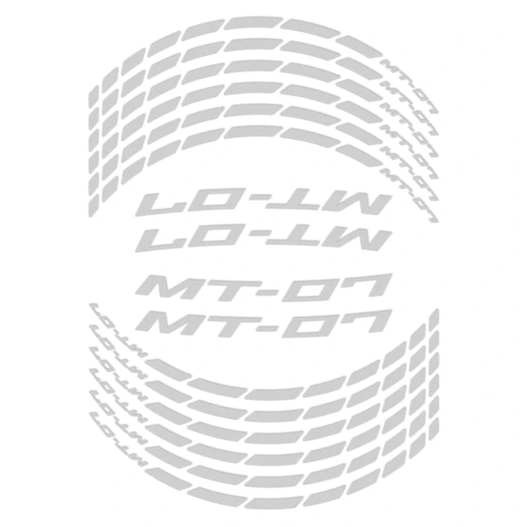 GP Kompozit Yamaha MT-07 2014-2023 Uyumlu Jant Şeridi Reflektif Gri ürün görseli 1