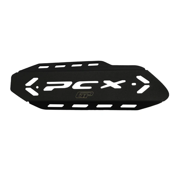 GP Kompozit Honda PCX 125 / 150 2018-2025 Uyumlu Egzoz Koruma Kapağı Siyah ürün görseli 1
