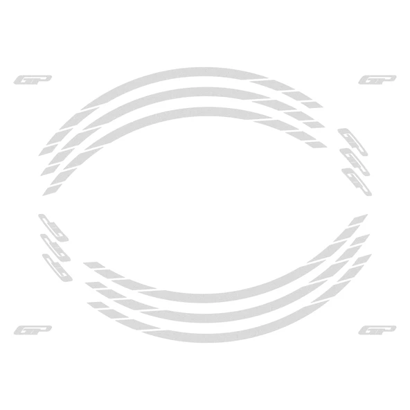 GP Kompozit Universal Tek Jant Şeridi Reflektif Gri ürün görseli 1