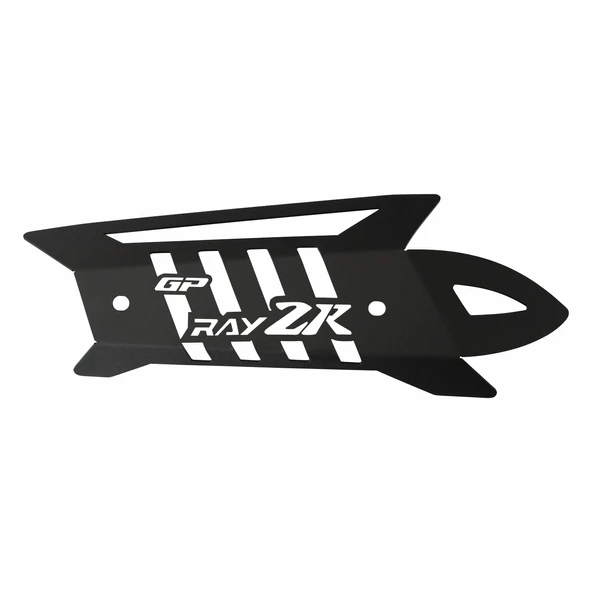 GP Kompozit Yamaha RayZR 2024 Uyumlu Egzoz Koruma Kapağı Siyah ürün görseli 1
